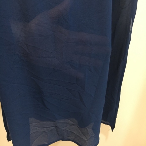 NFC 721 Blue Hand Embellished Tunic Tank - Picture 3 of 7